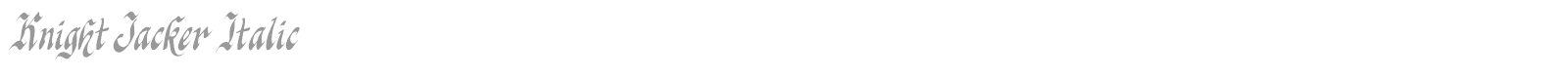 Knight Jacker font preview
